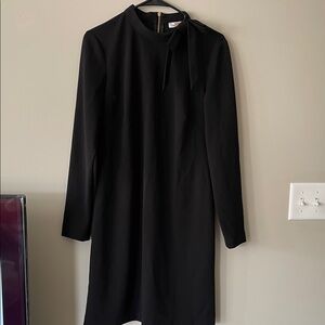Calvin Klein Elegant Black Long Sleeve Dress